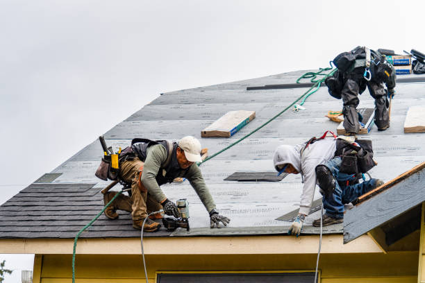 Professional Gutter Installation technician working in Telford, PA
